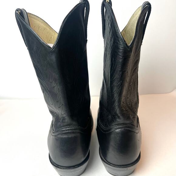 Durango Men's Black Leather Cowboy Western Boots Nickel Toe Rand Sz 11.5 - Picture 6 of 11